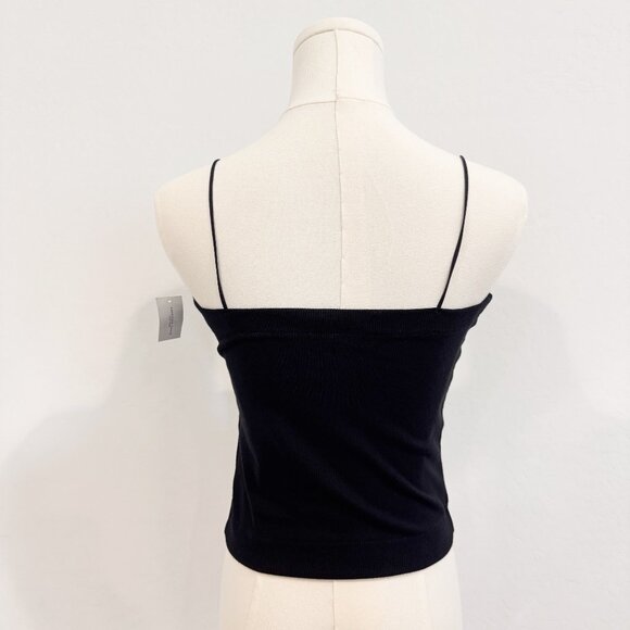 NWT American Eagle Bungee Strap Cropped Tank Top Basic Black AE Casual New Large - Picture 9 of 10